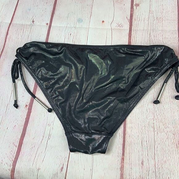 Victoria’s Secret string bikini bottom iridescent liquid look side tie swimsuit - Picture 9 of 12